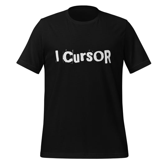 Product mockup photo of the I CursOR T Shirt unise